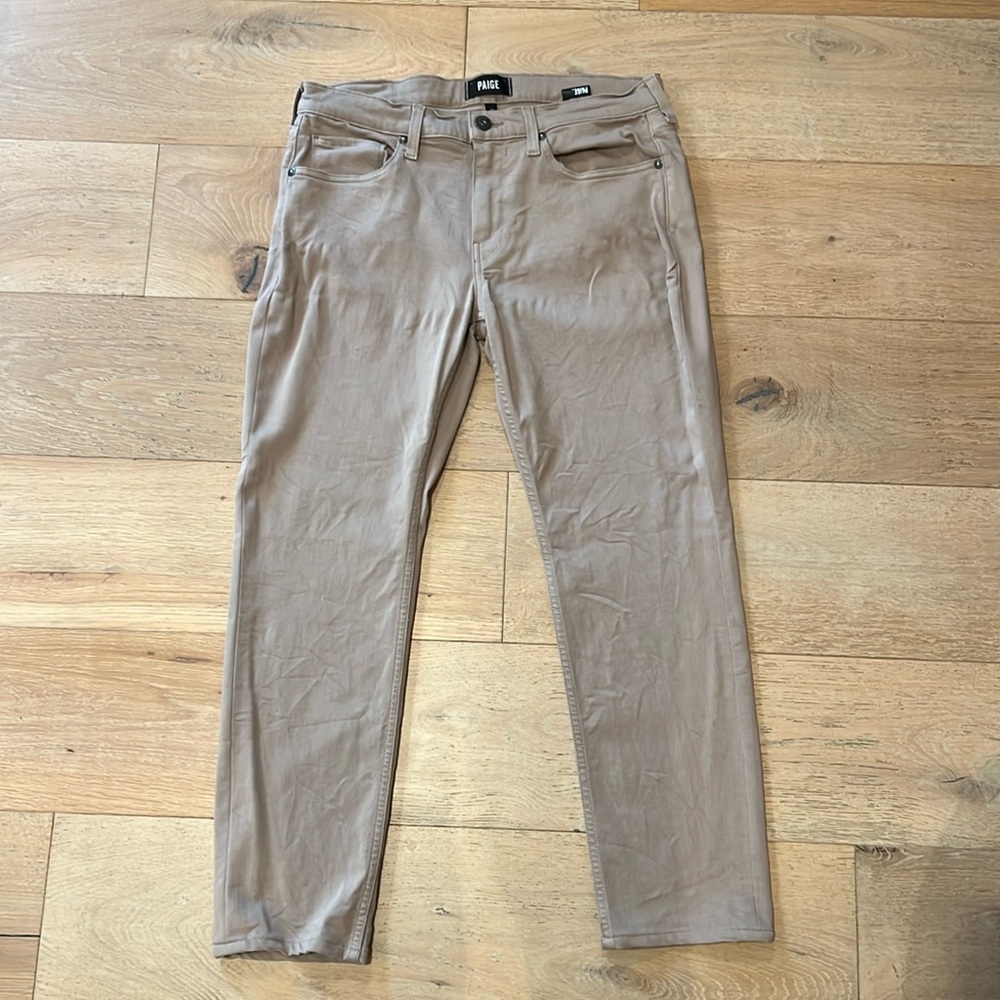 Paige khaki stretch jean